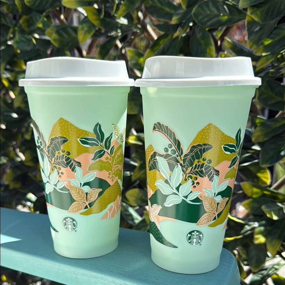 Starbucks 2024 Spring Earth Day Reusable Cup 16 oz Set of 2